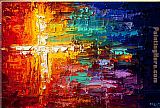 Cross in The Wilderness Paintings - Cross colorful by Unknown Artist